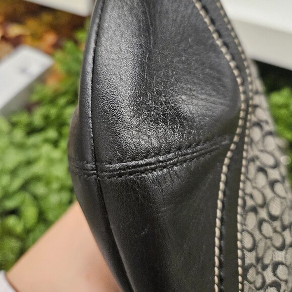 Y2K Coach Signature Logo Canvas/Leather Hobo Bag - Picture 4 of 7